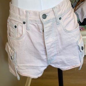 LF/Carmar light pink cargo Jean shorts